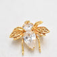 Vintage Cubic Zirconia Gold Tone Bee Brooch – Ladies Costume Jewellery