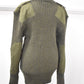 British Army Olive Green Wool Jumper Pullover Thermal Jersey - Size 100cm, Grade