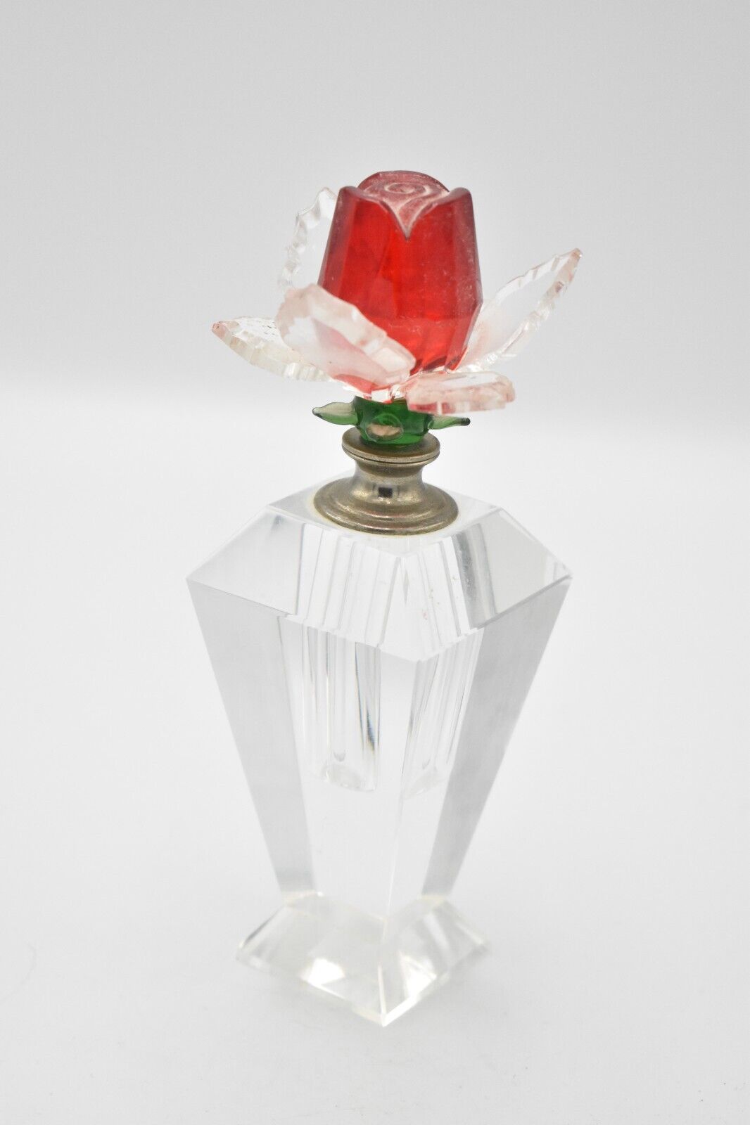 Vintage 3D Rose Glass Decorative Perfume Bottle