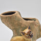 Vintage Siamese Cat Vase Ceramic