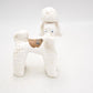 Vintage Rynbende Pottery White Poodle Dog Bottle Cherry Brandy Holland Ceramic