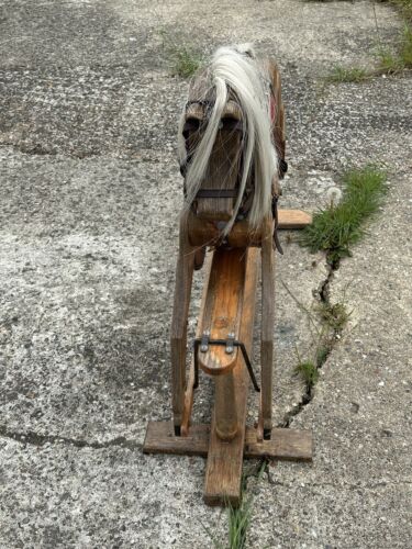 Vintage Children's Wooden Rocking Horse