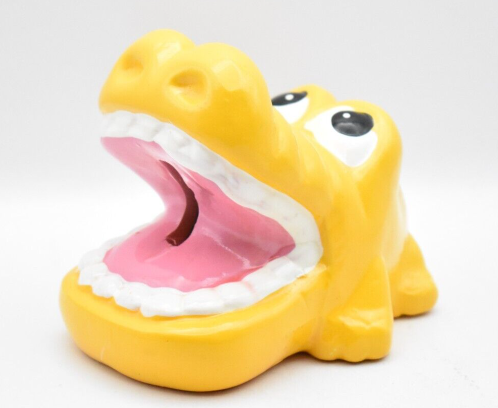 Vintage Novelty Ceramic Crocodile Money Box Piggy Bank Coin Bank