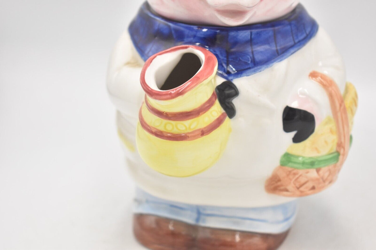 Vintage Novelty Chef Pig Teapot Decorative Collectible