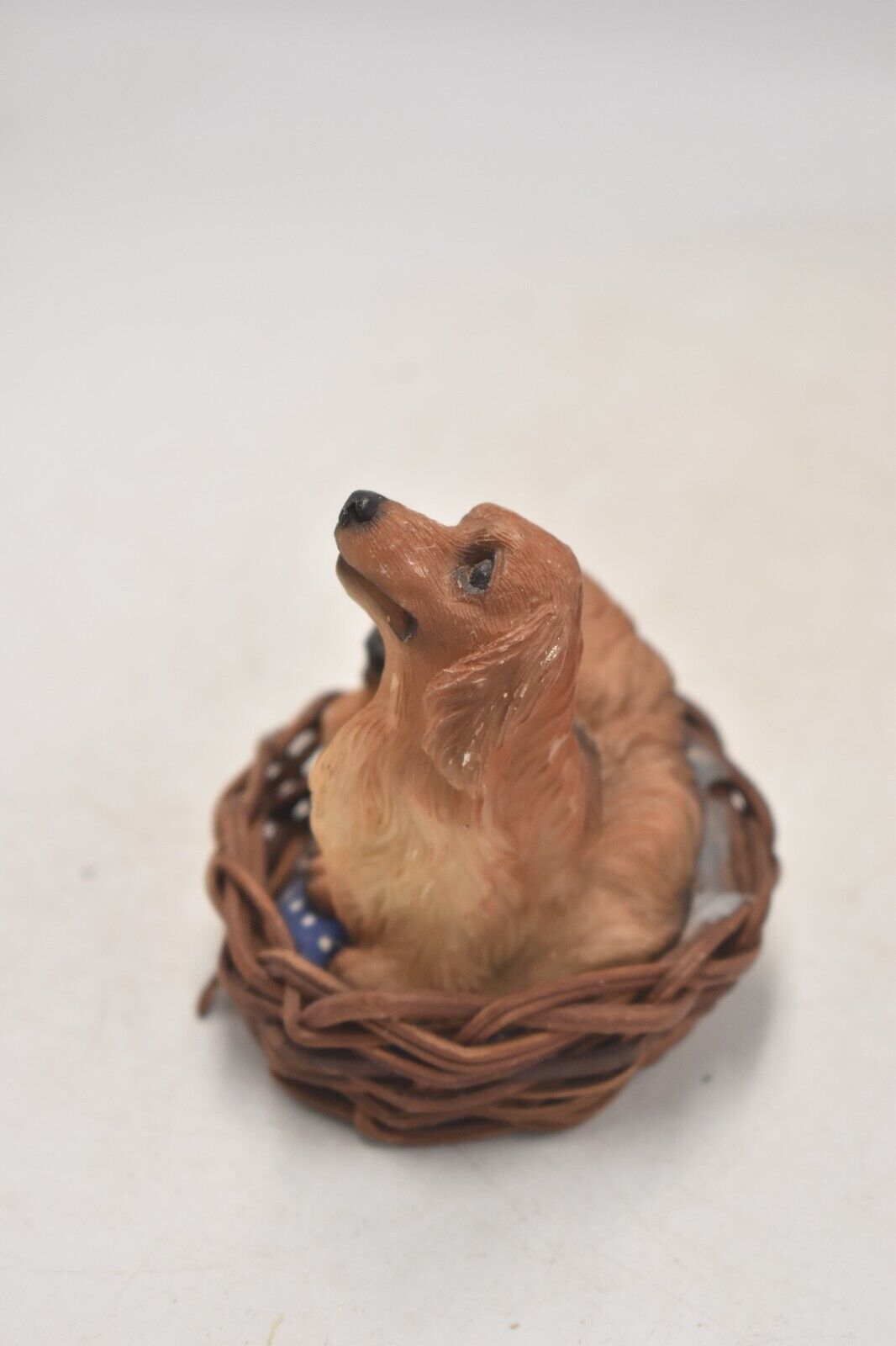 Vintage Cocker Spaniel Dogs Cuddling Figurine Statue Ornament