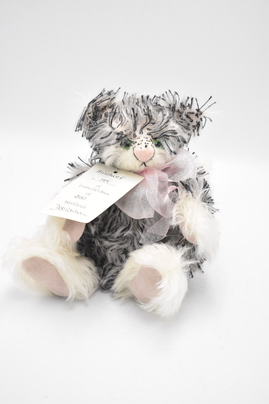 Deb Canham Mischief Cat – Limited Edition – Retired & Tagged – Artist Teddy Bear