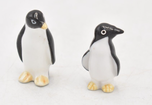 Vintage Penguin Mum and Baby Figurine Statue Ornament Ceramic