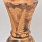 Vintage Wooden Trumpet Vase 25cm Hand Carved Decorative