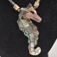 Vintage Lee Sands Mother of Pearl Seahorse Pendant Necklace – 52cm Chain