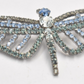 Vintage Dragonfly Brooch Blue Rhinestone Ladies Brooch Women's Brooch