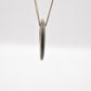 Vintage Semi-Precious Gemstone Grey Pendant and Silver Chain Necklace 27.5cm