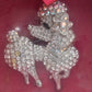 Vintage Butler & Wilson Crystal Encrusted Poodle Dog Brooch Ladies Jewellery