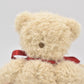 Hermann Cream and Brown Mohair Teddy Bear with Red Bow