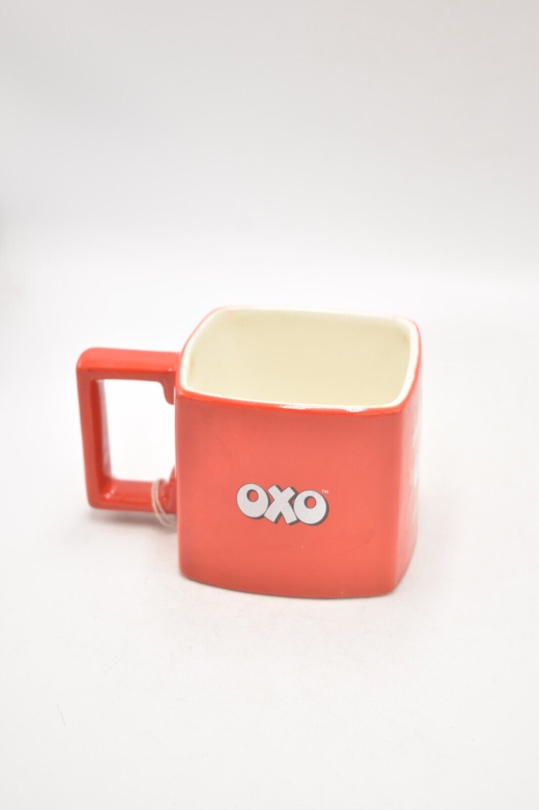 Vintage 100 Years of Oxo Coffee Mug Tea Cup Collectible Red Square