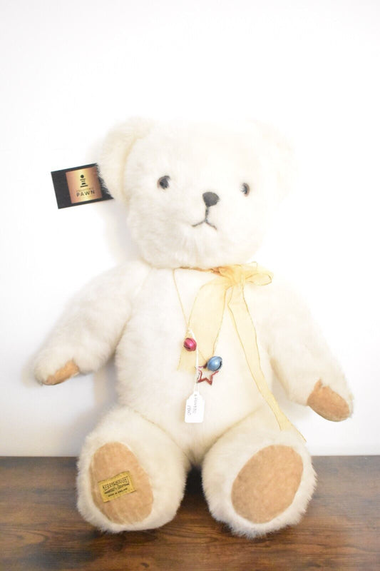 Vintage Large White Merrythought Teddy Bear Plush Soft Toy 60cm