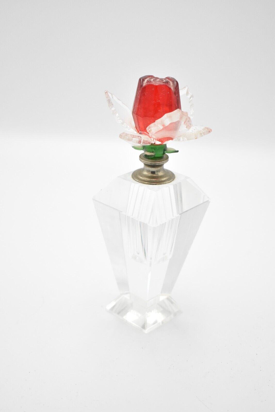 Vintage 3D Rose Glass Decorative Perfume Bottle