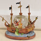 Disney "You Can Fly" Peter Pan & Captain Hook Pirate Ship Musical Snow Globe