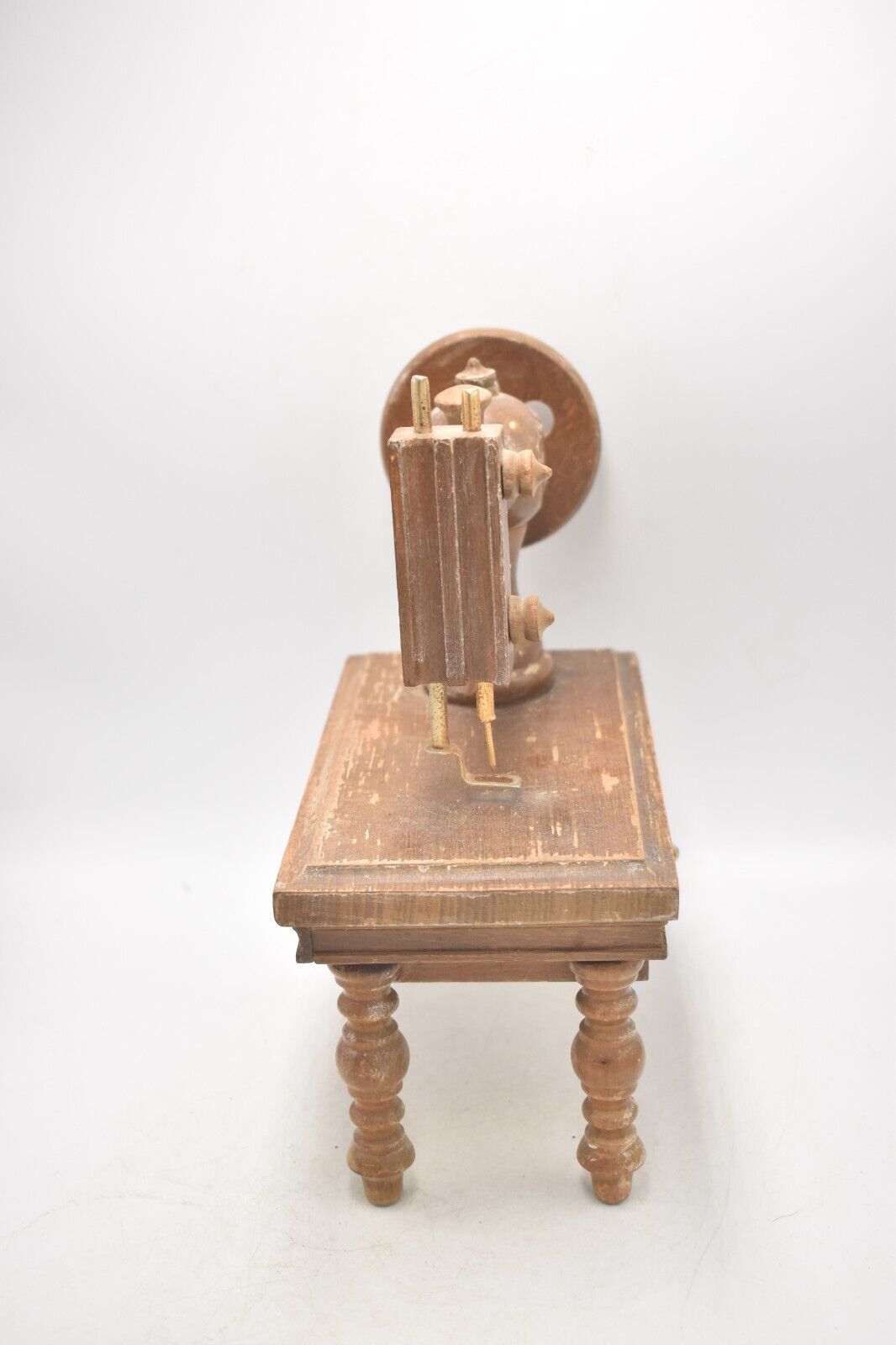 Vintage Wooden Toy Sewing Machine Display Piece