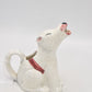 Vintage OCI White Dog Creamer/ Milk Jug Ceramic