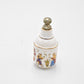 Vintage Hand Painted Enamel Decorative Perfume Bottle Greek Mythology White