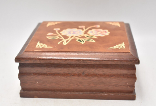 Vintage Wooden Decorative Jewellery Box, Trinket Box, Storage Box