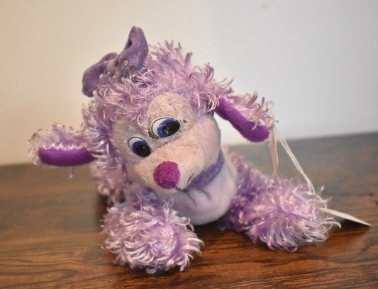 Vintage Posh Paws Purple Poodle Dog Teddy Bear Plush Soft Toy Retired & Tagged