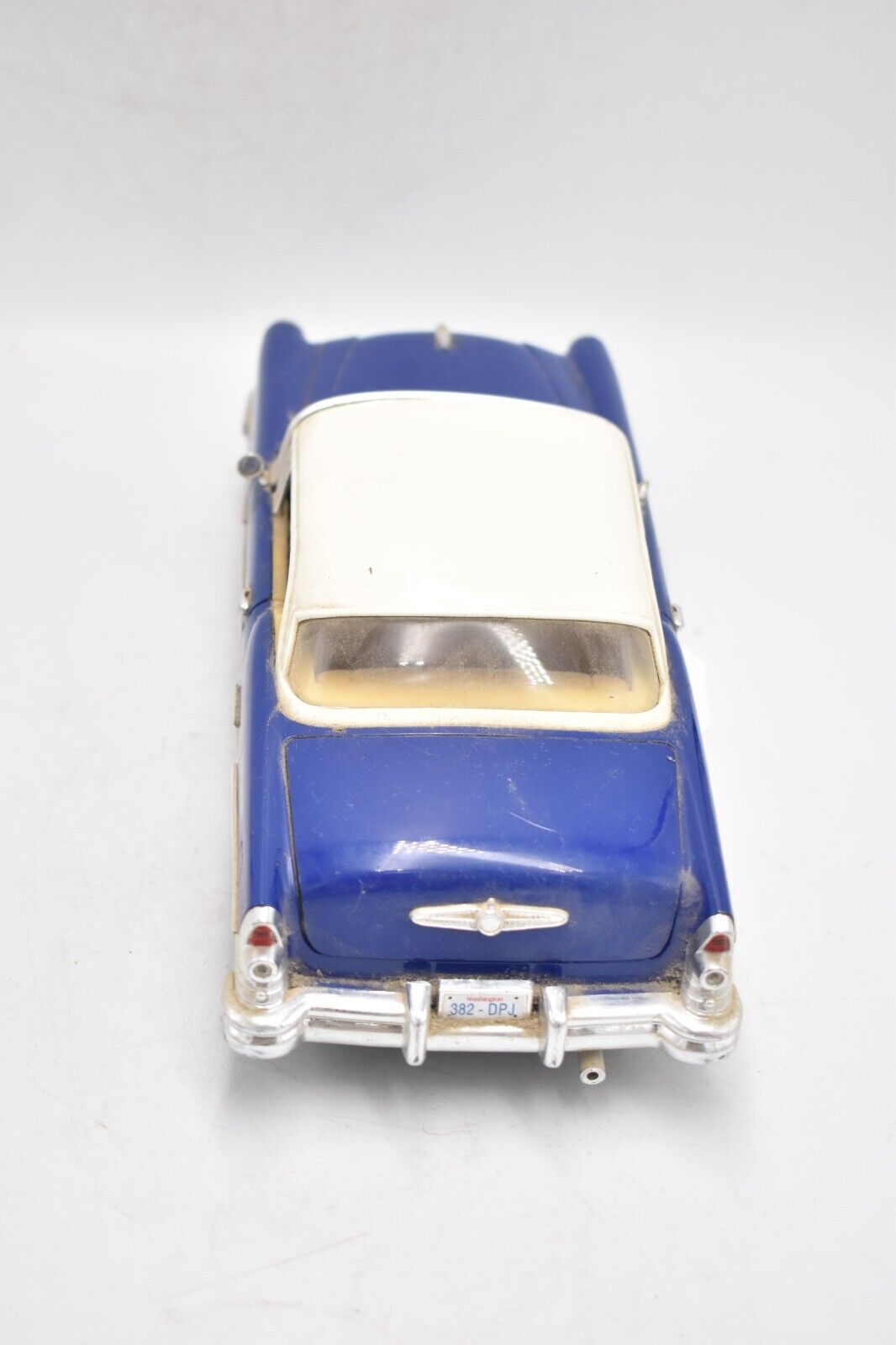 MIRA 1955 Buick Century Convertible Dark Blue/White Scale 1/18 Model Car