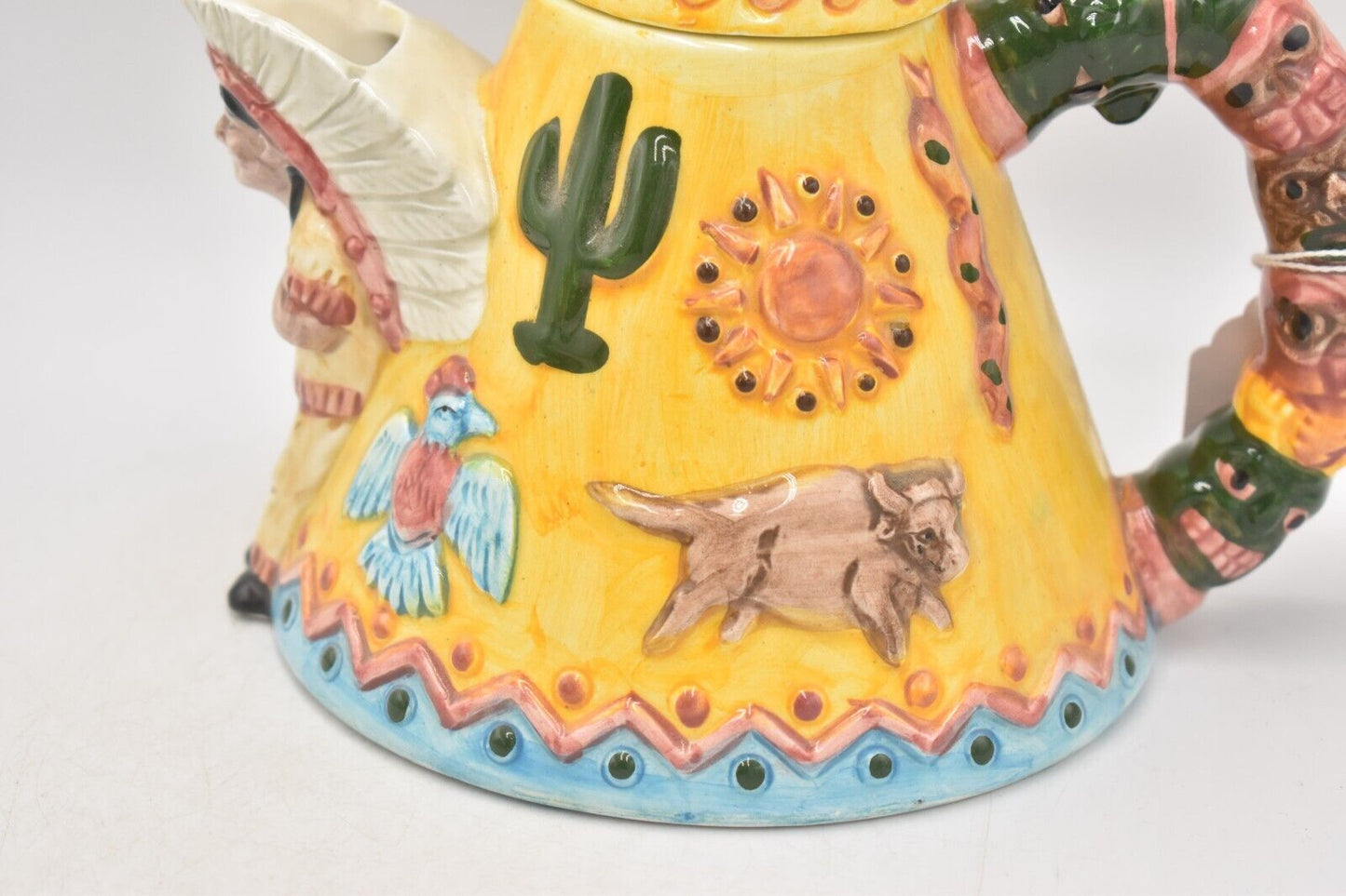 Vintage Fitz & Floyd Omnibus Indian Chief Tee Pee Teapot Decorative Novelty