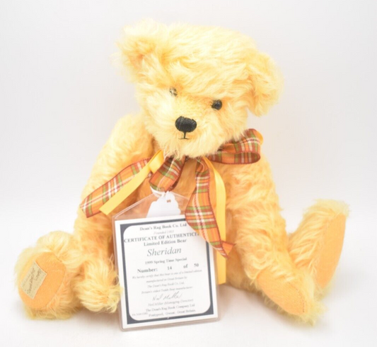 Deans Rag Book Co Sheridan Teddy Bear Limited Edition Retired & Tagged