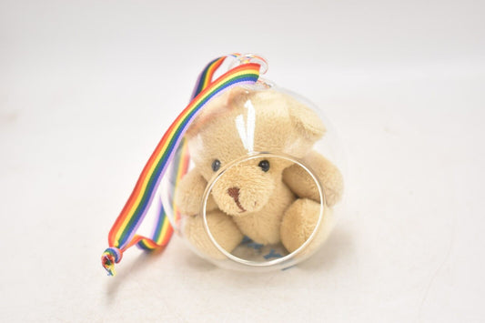 Bearspoke Bears Artist Teddy Bear Ryan – Lockdown Teddy Bear in Bauble