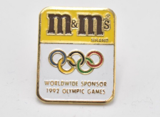 M&M's 1992 Olympic Sponsor Small Pin Badge