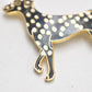 Vintage Dalmatian Dog Brooch Enamel - Costume Jewellery