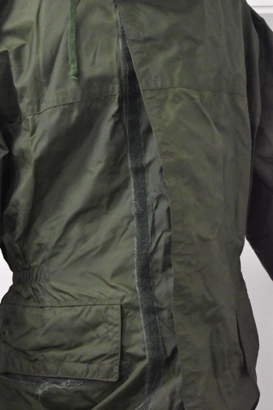 Vintage 1970s Army RAF Olive Green Foul Weather Waterproof Jacket Chest 46"