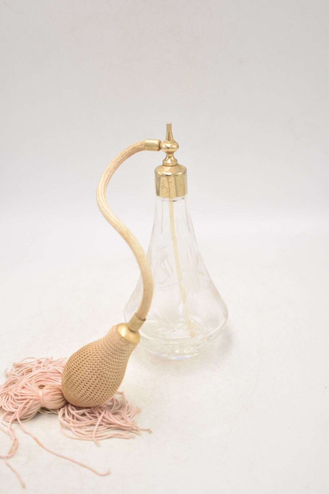 Vintage Art Glass Honey Suckle Fragrance Perfume Bottle Atomiser