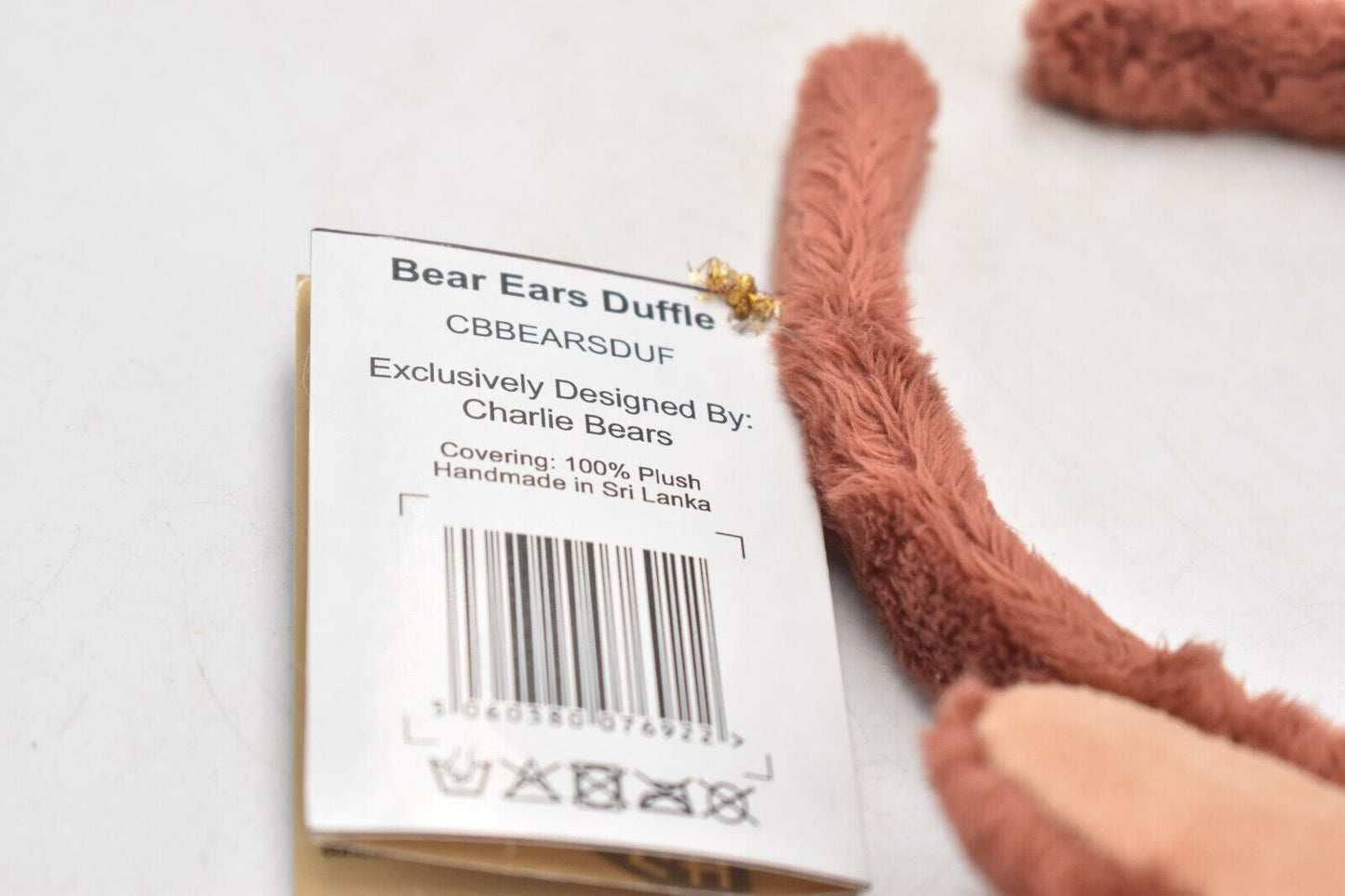 Charlie Bear Bear Ears Duffle Headband Retired Tagged