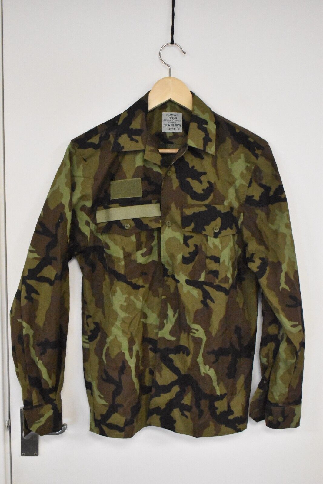 Czech Army Woodland Camo Shirt VZ 95 Field Uniform Size 170/35/36