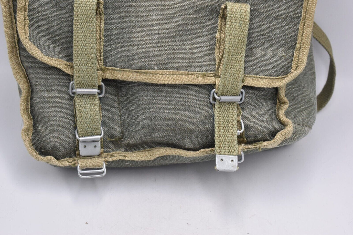 Vintage 80's Polish Army Canvas Webbing Bread Bag – Military Satchel Haversack