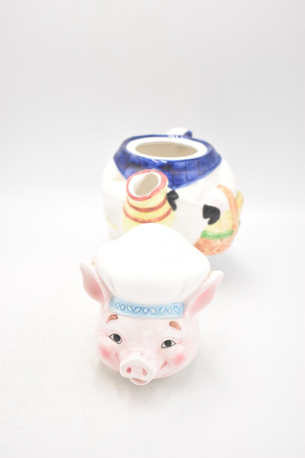 Vintage Novelty Chef Pig Teapot Decorative Collectible