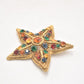 Vintage 1950s La Roco Star Brooch Colourful Jewel Tone Rhinestones Gold tone