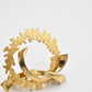 Vintage 1950s Abstract Design Textured Gold Tone Brooch Costume Jewellery