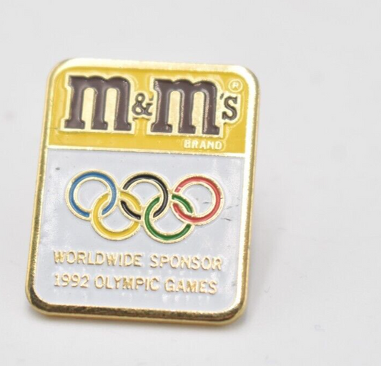 M&M's 1992 Olympic Sponsor Large Pin Badge