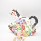 Vintage Fitz & Floyd Omnibus Countryside Rocking Horse Teapot Decorative