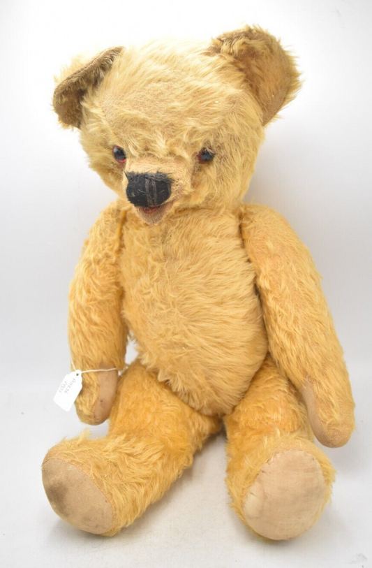 Vintage 1940s Merrythought Open Mouth Mohair Teddy Bear – Fully Jointed