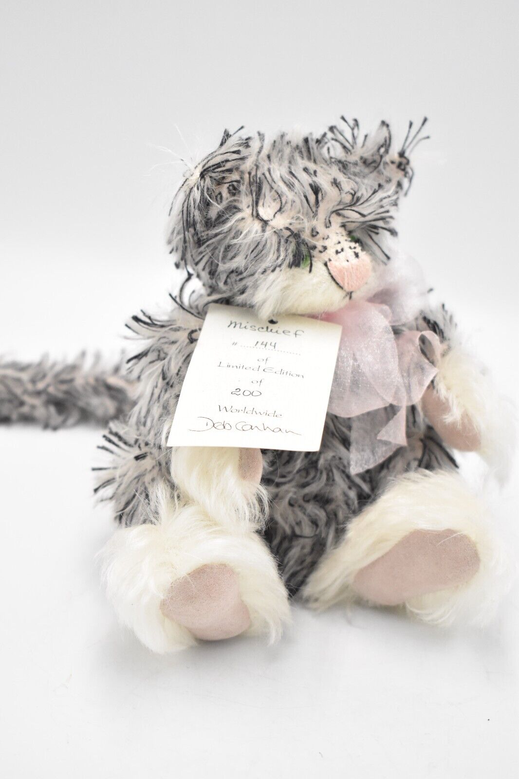 Deb Canham Mischief Cat – Limited Edition – Retired & Tagged – Artist Teddy Bear