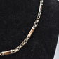 Vintage Sterling Silver Necklace with Tiger Eye Gemstones - 42cm