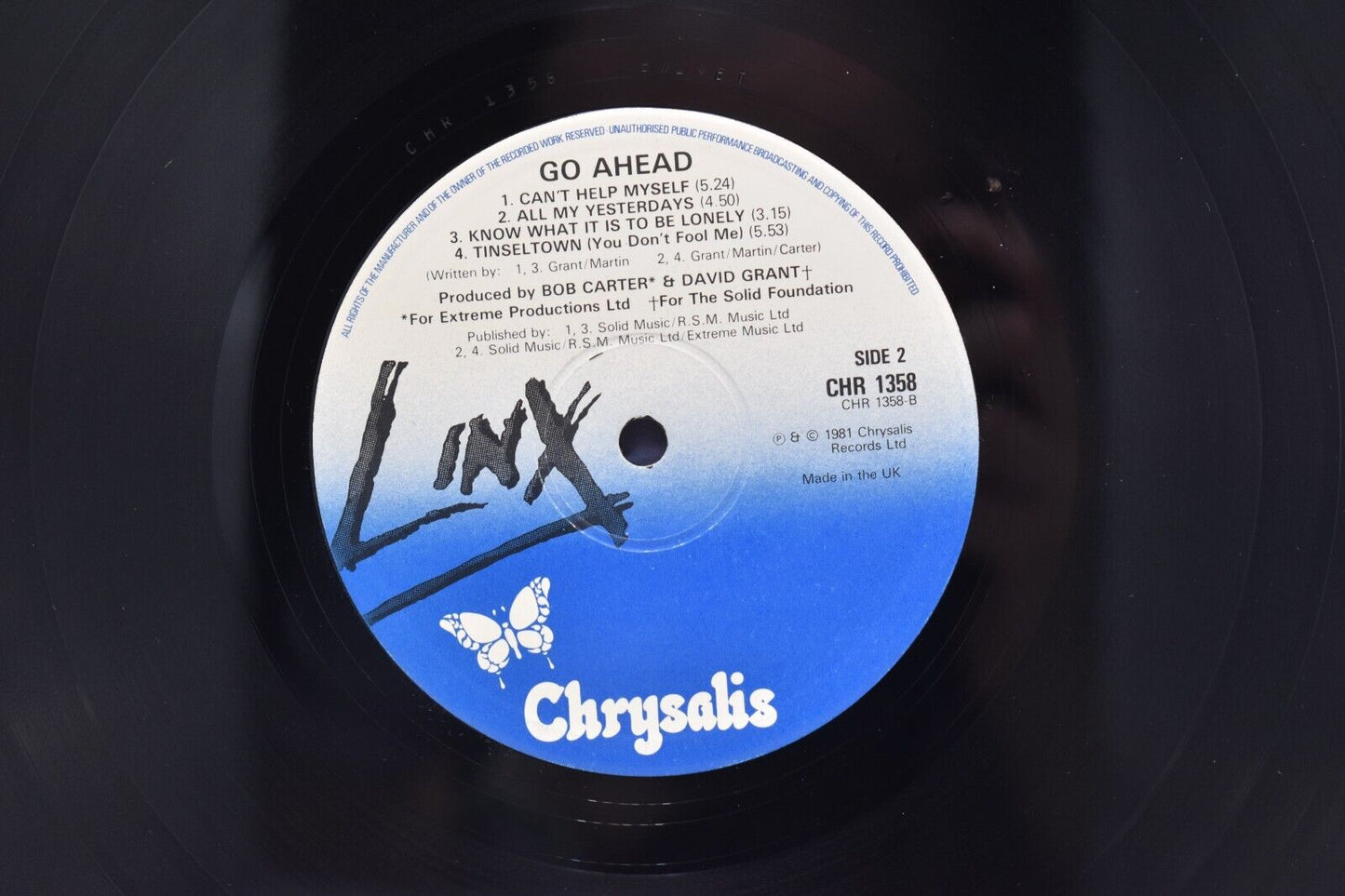 Linx Go Ahead 12" LP Vinyl Record 1981 CHR1358