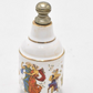 Vintage Hand Painted Enamel Decorative Perfume Bottle Greek Mythology White