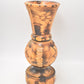 Vintage Wooden Trumpet Vase 25cm Hand Carved Decorative