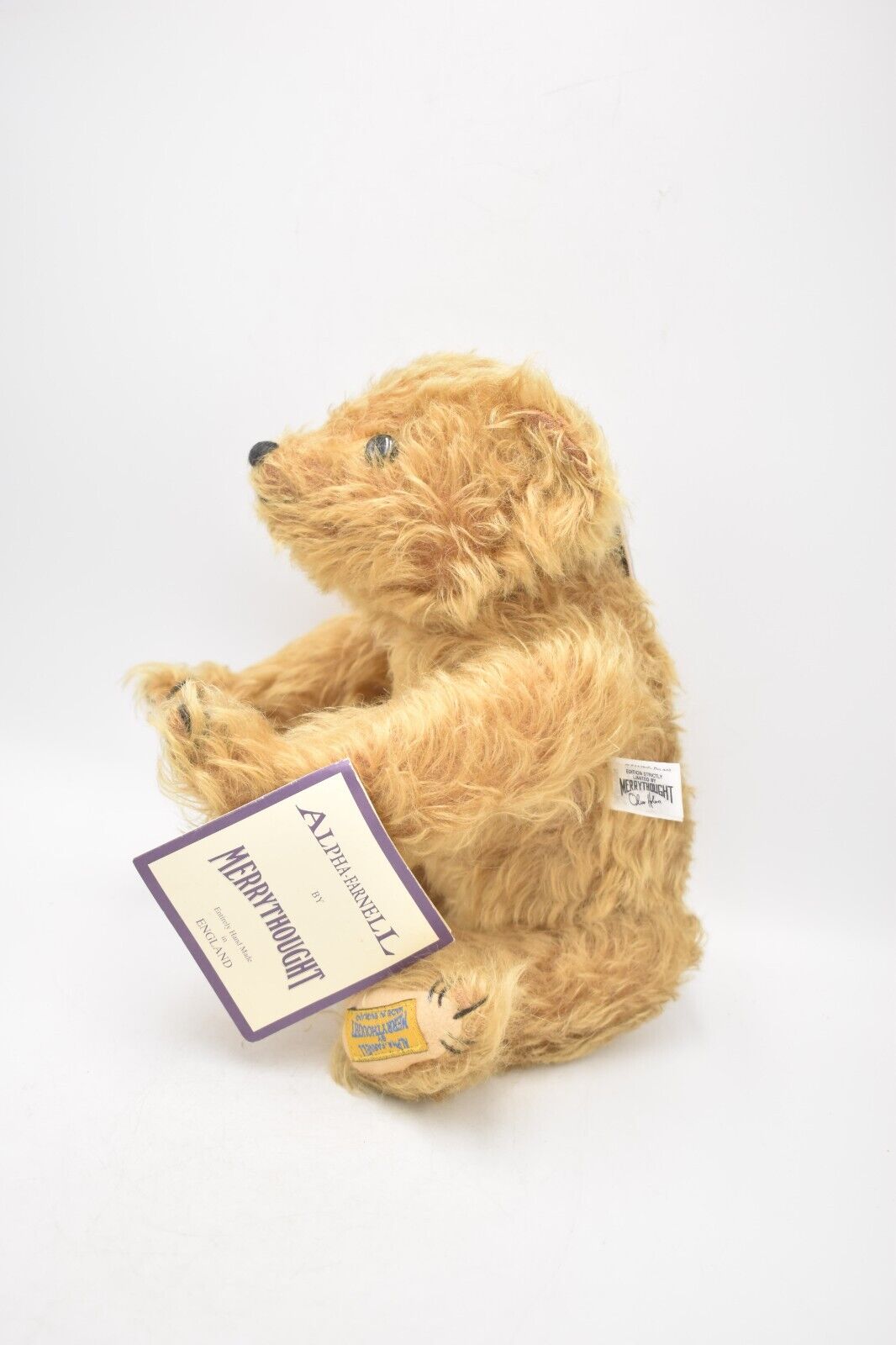 Merrythought Alpha Farnell Witney Farnell Teddy Bear Limited Edition Retired Tag