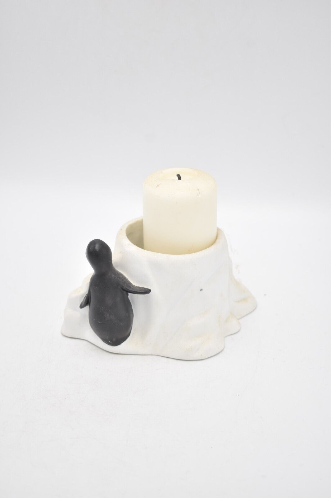 Vintage Penguin Candle Holder Ceramic Decorative